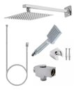 Ver imagem 1 de Ducha/ Chuveiro Slim Inox Desviador E Ducha De Mão Luxo