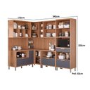Ver imagem 2 de Kit Modulado MGM 11 Peças Eloise CZ030 Cinamomo/Platina