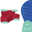 Ver imagem 3 de Sofá Curvo Orgânico Escritório Recepção 3 Lugares Amsterdã 180cm Suede