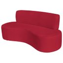 Ver imagem 1 de Sofá Curvo Orgânico Escritório Recepção 3 Lugares Amsterdã 180cm Suede