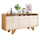 Ver imagem 6 de Painel para Tv Suspenso Evo com Buffet Soft Cinamomo Off White - Hb Móveis