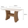 Mesa de Jantar Eslovênia 135x90 com 6 Cadeiras Amêndoa/Marrom - PR Móveis - 5