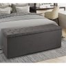 Recamier Baú 1,95m Madrid Suede Cinza Dal Poz Estofados - 1