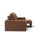 Ver imagem 2 de Sofá Luca 4 Lugares Retrátil Marrom Suede Cialar Móveis