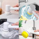 Ver imagem 4 de Escova de Limpeza Elétrica Giratória 6 em 1 Recarregável Usb