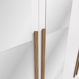 Guarda-roupa Casal 100% Mdf Kappesberg C/pés e 8 Espelhos 6 Portas 8 Gavetas Branco/nogueira - 4