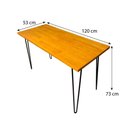 Ver imagem 5 de Mesa para Escritório de Ferro e Madeira 120cm Hairpin Industrial Nozes e Preto