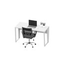 Ver imagem 3 de Escrivaninha Industrial 135cm X 60cm Cinza Pés em Metal F5 Cor:cinza