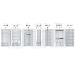 KIT CLOSET MODULAR M73.2021.B M101,110,111,112,113,114,115 MUNDI MOVEIS - 6
