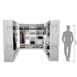 KIT CLOSET MODULAR M73.2021.B M101,110,111,112,113,114,115 MUNDI MOVEIS - 5
