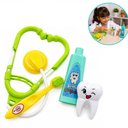 Ver imagem 5 de Kit Dentista Faz Conta Infantil 4 Pecas Estetoscopio Dente Escova Pasta Educativo