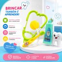 Ver imagem 3 de Kit Dentista Faz Conta Infantil 4 Pecas Estetoscopio Dente Escova Pasta Educativo