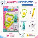 Ver imagem 4 de Kit Dentista Faz Conta Infantil 4 Pecas Estetoscopio Dente Escova Pasta Educativo
