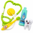 Ver imagem 2 de Kit Dentista Faz Conta Infantil 4 Pecas Estetoscopio Dente Escova Pasta Educativo