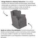 Ver imagem 4 de Poltrona Amamentação Cadeira Reforçada Balanço Lile Suede Cinza