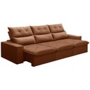 Ver imagem 1 de Sofá Retrátil Reclinável para Sala 4 Lugares 290cm Aires F04 Veludo Terracota - Lyam Decor
