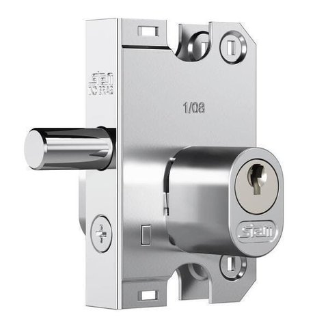 Fechadura Porta Vidro 2001 Santa Marina Oval Cromada
