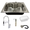 Ver imagem 1 de Cuba Gourmet Aço Inox Escovado com Torneira – 60x42 Cm