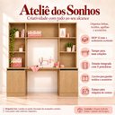 Ver imagem 3 de Mesa de Costura com Estante e 2 Portas para Ateliê 180cm Multimóveis MP6112 Madeirado