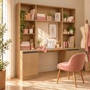 Ver imagem 1 de Mesa de Costura com Estante e 2 Portas para Ateliê 180cm Multimóveis MP6112 Madeirado
