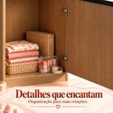 Ver imagem 6 de Mesa de Costura com Estante e 2 Portas para Ateliê 180cm Multimóveis MP6112 Madeirado