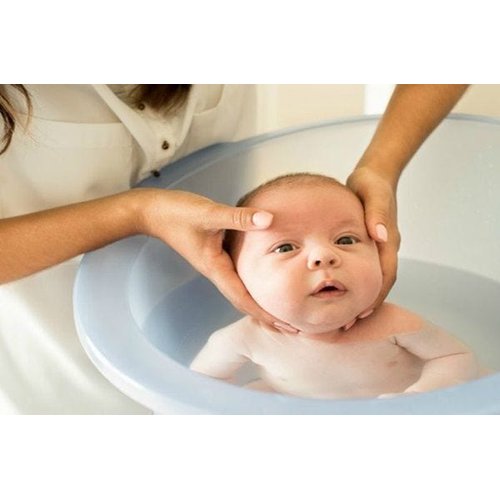Banheira Bebe Banho Infantil Plástica Rigida Avulsa Desde Nascimento  Portátil 22 L Azul Perolada - Baby&Kids