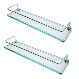 2 Porta Shampoos Em Vidro Incolor - 1
