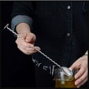 Ver imagem 3 de Colher Bailarina Aço Inox Ponta Dupla Disco Macerador 26cm - Yazi