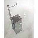 Ver imagem 3 de Papeleira de piso com lixeira acoplada Cromada Linha Quadrada