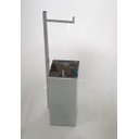 Ver imagem 4 de Papeleira de piso com lixeira acoplada Cromada Linha Quadrada