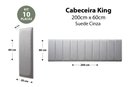 Ver imagem 2 de Placas Cabeceira Modulada Adesiva King Estofada 200cm x 60cm Kit 10 Placas - Suede Cinza