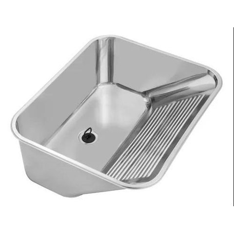 Tanque Monobloco 30l Aço Inox 304 Acetinado/polido 53x43 X23cm - Inox Polido