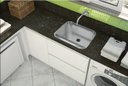 Ver imagem 3 de Tanque monobloco 30L aço INOX 304 Acetinado/Polido 53X43 X23CM - Acetinado