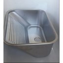 Ver imagem 2 de Tanque monobloco 30L aço INOX 304 Acetinado/Polido 53X43 X23CM - Acetinado