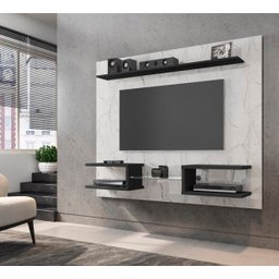 Painel Atlas Carrara/preto Fosco - Bechara Móveis - 2