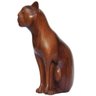 Escultura De Um Gato Em Madeira Reciclada Jacarandá (164) - 2