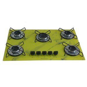 Cooktop 5bocas Ultra Chama 127/220v Marmo Amarelo