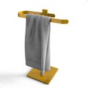 Ver imagem 4 de Toalheiro para Banheiro Porta Toalha Lavabo Bancada Dourado
