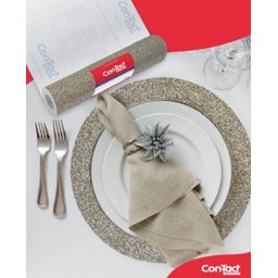 Papel Contact Adesivo Glitter Champanhe Gold 10m - 3
