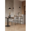 Ver imagem 3 de Banqueta Alta em Aço Carbono com Pintura Epóxi Preto – Lívia Exclusiva Courino Durango Palha