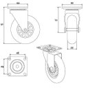 Ver imagem 2 de Jogo 4 Rodizios Silicone para Móveis 75mm - 200kg