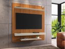 Ver imagem 4 de Painel Kaleb para TV com Prateleira Ripado Off White