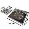 2 Ralos Inox Banheiro 10Cm/15Cm Fecho Anti Insetos Caixilho - 2