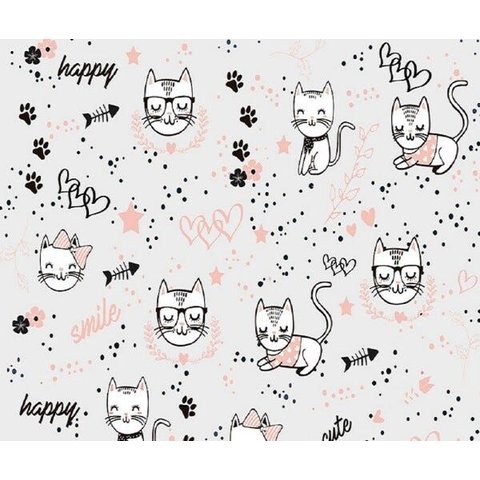 Papel Contact Adesivo Infantil Gatinhos 10m