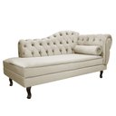 Ver imagem 1 de Divã Recamier Juliana Lado Esquerdo 120 Cm Linho Bege - Amarena Móveis