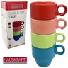 Jogo de Xicara de Porcelana Empilhaveis para Cafe Stacky Hauskraft 4 Pecas 90ml - 2