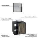 Ver imagem 4 de Conjunto Balcão C-cuba R30 e Espelheira Soft 500 Preto Ônix C-carvalho Preto Ônix C-carvalho Dark