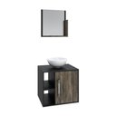 Ver imagem 2 de Conjunto Balcão C-cuba R30 e Espelheira Soft 500 Preto Ônix C-carvalho Preto Ônix C-carvalho Dark
