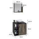 Ver imagem 5 de Conjunto Balcão C-cuba R30 e Espelheira Soft 500 Preto Ônix C-carvalho Preto Ônix C-carvalho Dark