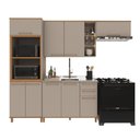 Ver imagem 2 de Armário de Cozinha Modulada Compacta Fidelitá Berlim 4 Peças 270cm 9 Portas 2 Gavetas sem Tampo